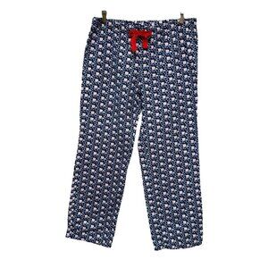 VINEYARD VINES Holiday Lounge Pants Medium Christmas Whales Blue Cotton Flannel
